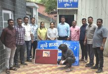 एक वर्षापासुन फरारी असलेल्या गंभीर गुन्हयातील पाहिजे आरोपीस अग्निशस्त्रासंह केले जेरंबद.