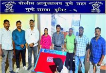 युनिट-६ गुन्हे शाखे ची धडक कारवाई आरोपीतांकडुन ०१ गावठी पिस्टलसह, ०२ जिवंत काडतुसे जप्त .