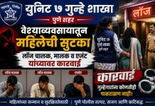 वेश्या व्यवसायातुन महिलेची सुटका करून लॉज चालक, मालक व एजंट यांचेवर कारवाई.